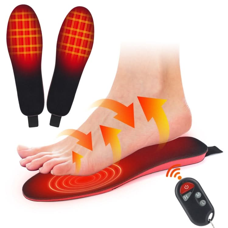 Rechargeable Electric Heating Insole Wireless Remote Control Smart Thermal Insole,Size:Large(41-46 Size) Reluova