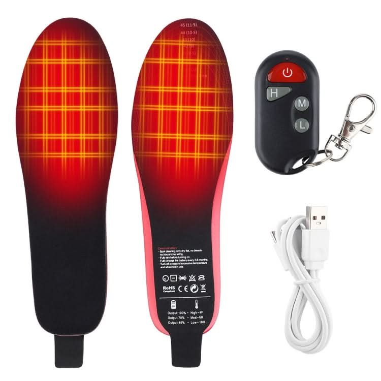 Rechargeable Electric Heating Insole Wireless Remote Control Smart Thermal Insole,Size:Large(41-46 Size) Reluova