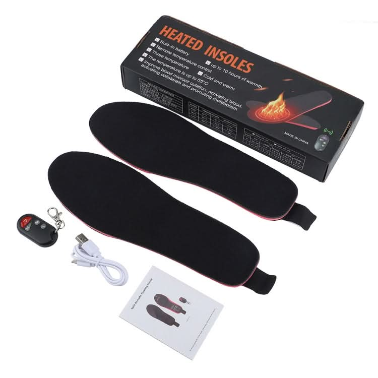 Rechargeable Electric Heating Insole Wireless Remote Control Smart Thermal Insole,Size:Large(41-46 Size) Reluova