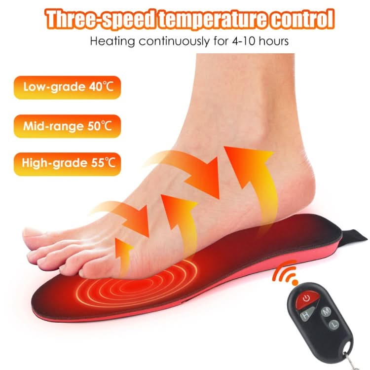 Rechargeable Electric Heating Insole Wireless Remote Control Smart Thermal Insole,Size:Large(41-46 Size) Reluova