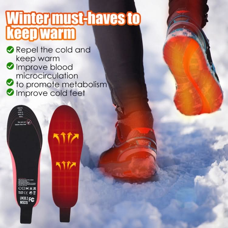 Rechargeable Electric Heating Insole Wireless Remote Control Smart Thermal Insole,Size:Medium(34-40 Size) Reluova