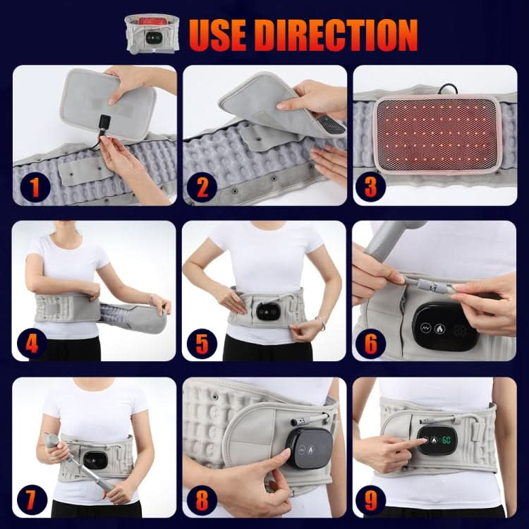 Hailicare Rechargeable Massage Inflatable Belt Warm Electric Heating Belt Without Cloth Bag Reluova