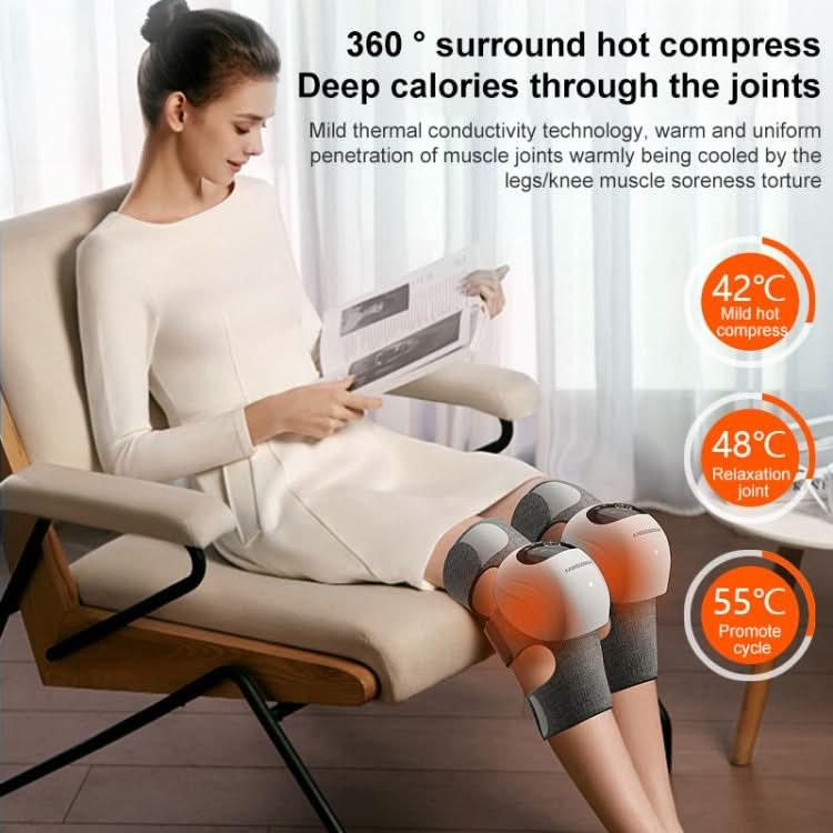 Multifunctional Heating Therapy Knee Massager Physiotherapy Device,Specification: Single Reluova