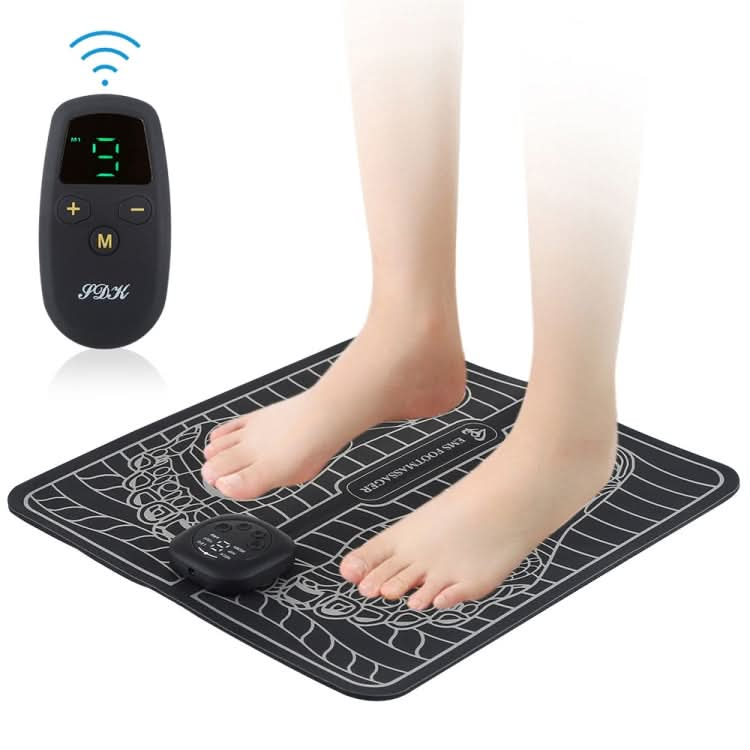 EMS Rechargeable Pulse Foot Massage Machine Foot Pad Physical Therapy with Remote Control Reluova