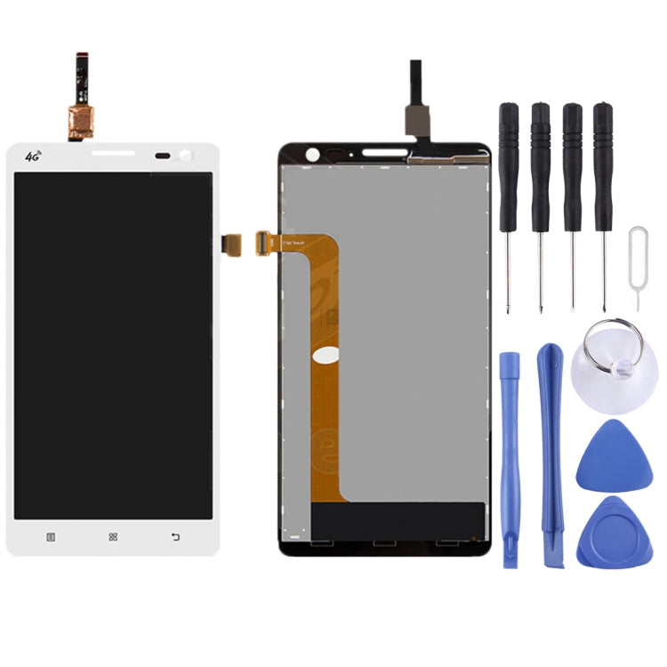 LCD Screen and Digitizer Full Assembly for Lenovo S856 (White)