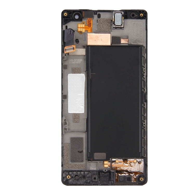 LCD Screen and Digitizer Full Assembly with Frame for Nokia Lumia 735 (Black) My Store