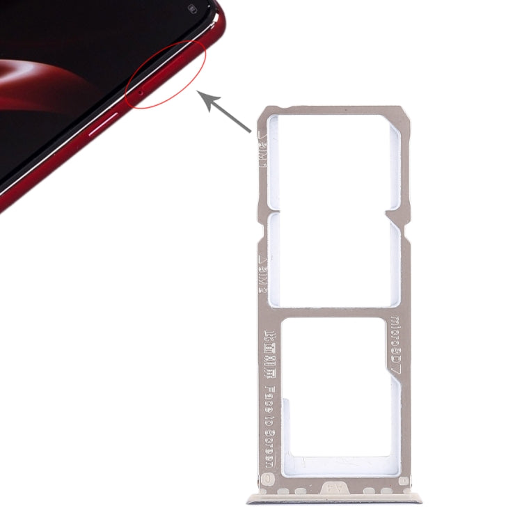 For OPPO A3 2 x SIM Card Tray + Micro SD Card Tray