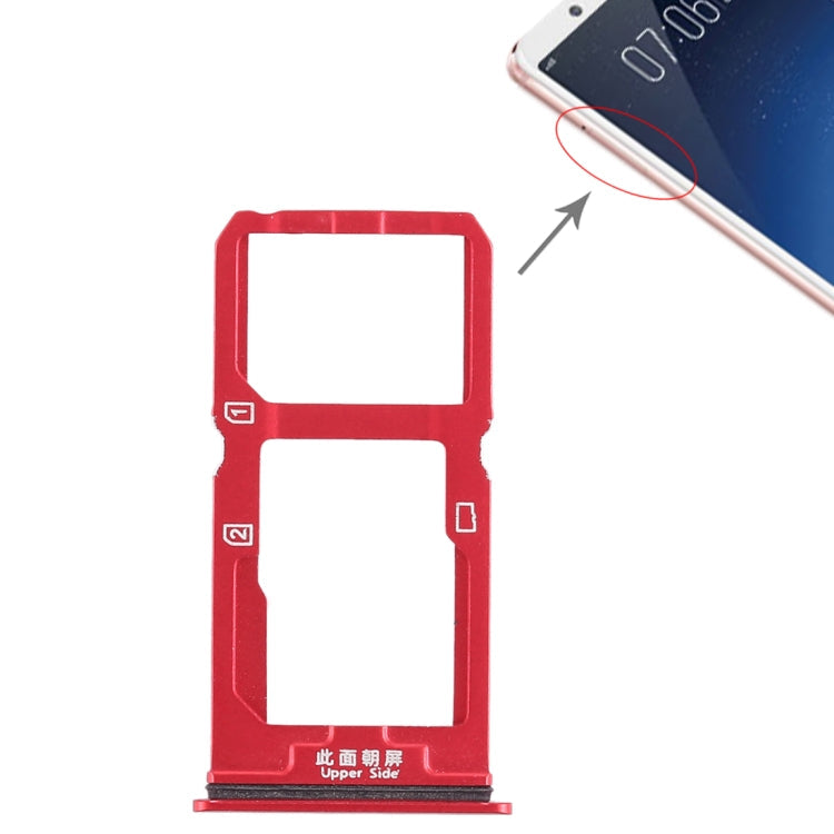 For Vivo X20 SIM Card Tray + SIM Card Tray / Micro SD Card Tray My Store