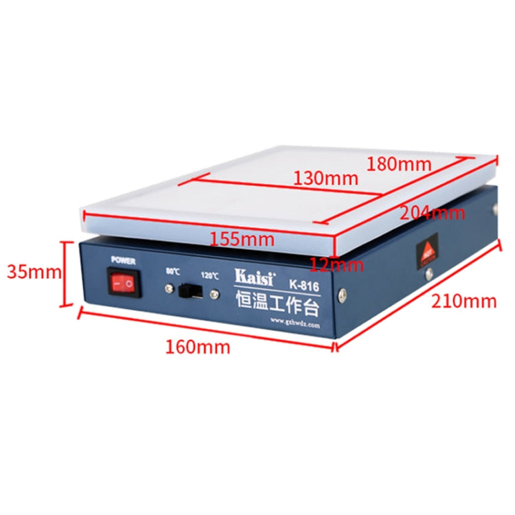 Kaisi K-816 Constant Temperature Heating Plate LCD Screen Open Separator Desoldering Station With Silicone Pad, US Plug