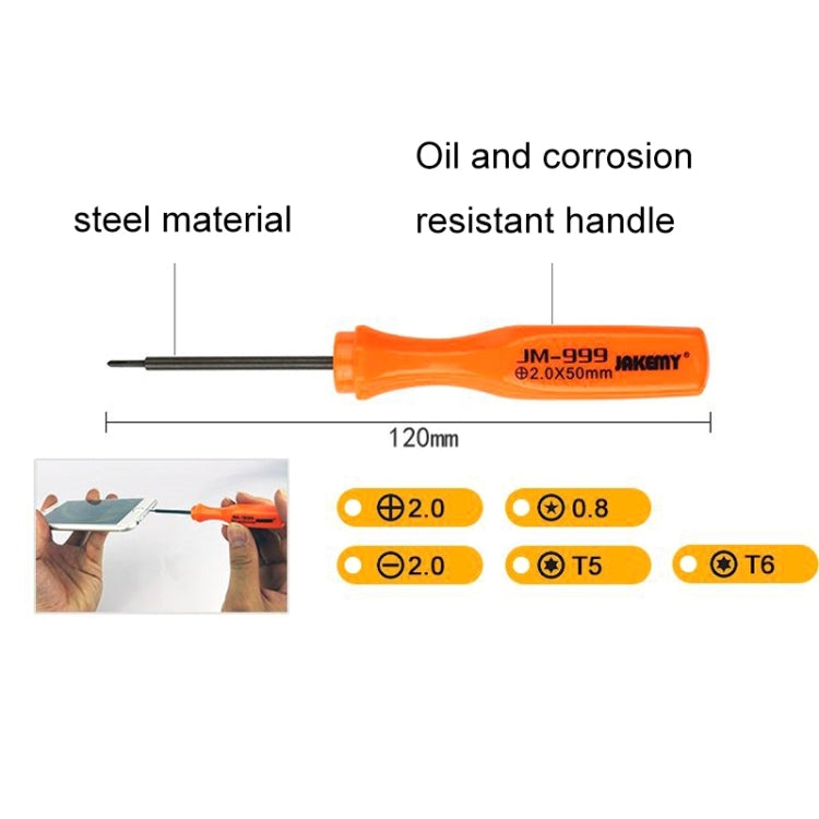 JAKEMY JM-999 5 in 1 Precision Screwdriver Set Carbon Steel Repair Opening Tools Kit