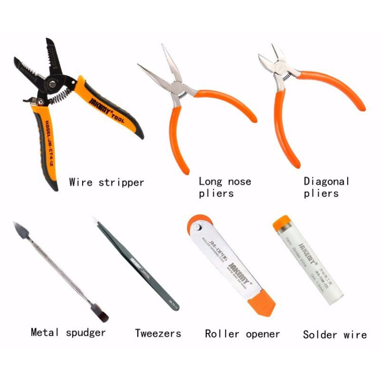 JAKEMY JM-P14 Welding Repair Tools Set Toolbox Bag Wire Stripper Pliers Screwdriver, US Plug My Store