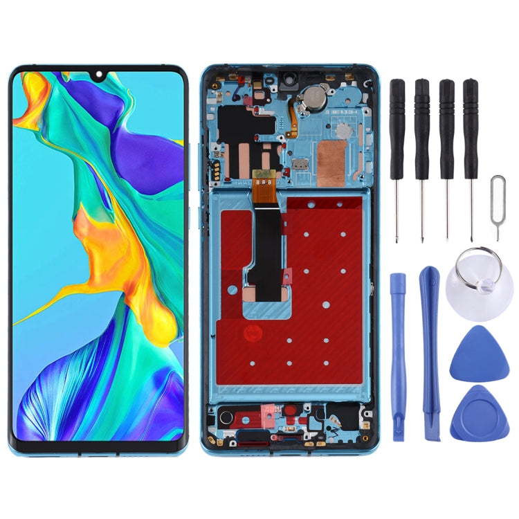 LCD Screen and Digitizer Full Assembly with Frame for Huawei P30 Pro