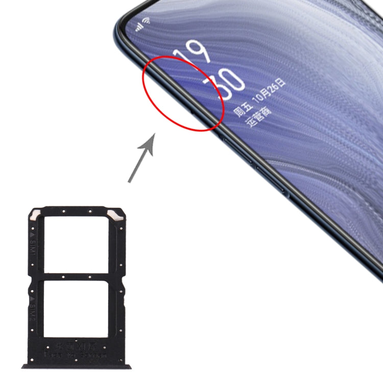 For OPPO Reno Z SIM Card Tray + SIM Card Tray