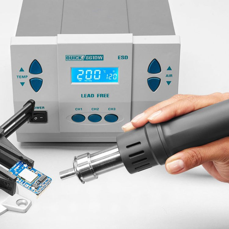 QUICK 861DW 220V 1000W Digital Display Lead-free Intelligent Hot Air Gun Desoldering Station, AU Plug