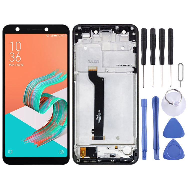 LCD Screen and Digitizer Full Assembly with Frame for Asus ZenFone 5 Lite X017DA ZC600KL S630 SDM630