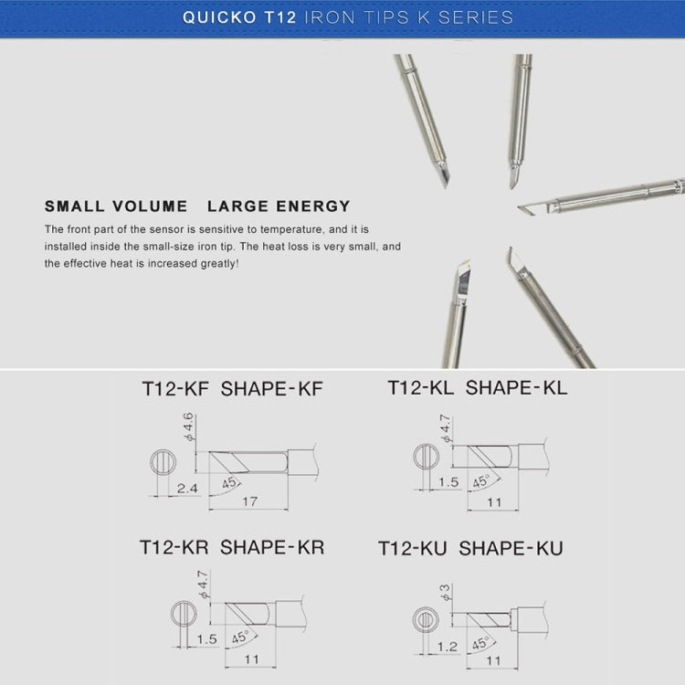 QUICKO T12-KU Lead-free Soldering Iron Tip My Store