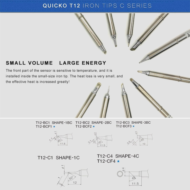 QUICKO T12-C1 Lead-free Soldering Iron Tip My Store