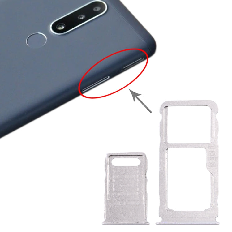 SIM Card Tray + SIM Card Tray + Micro SD Card Tray for Nokia 3.1 Plus My Store