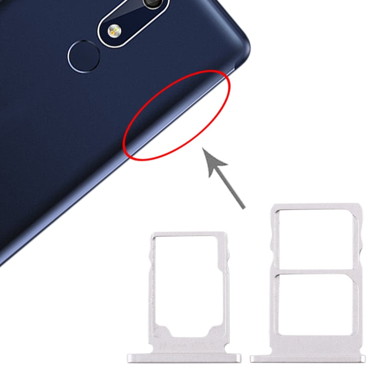 SIM Card Tray + SIM Card Tray + Micro SD Card Tray for Nokia 5.1 TA-1075 My Store