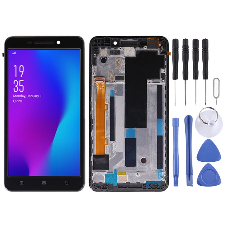 LCD Screen and Digitizer Full Assembly with Frame for Lenovo A5000