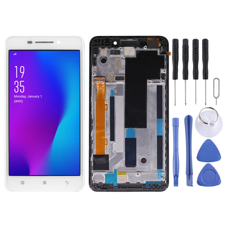 LCD Screen and Digitizer Full Assembly with Frame for Lenovo A5000