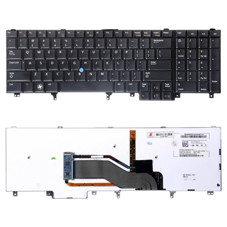 US Version Keyboard with Keyboard Backlight and Pointing for Dell Latitude E6520 E6530 E6540 My Store