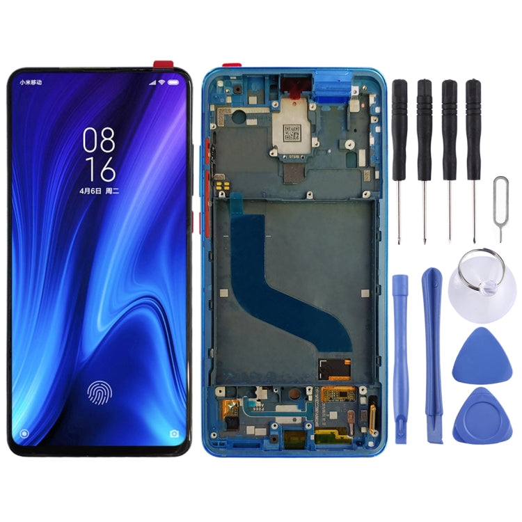 OLED Material LCD Screen and Digitizer Full Assembly with Frame for Xiaomi Redmi K20 / Redmi K20 Pro / 9T Pro