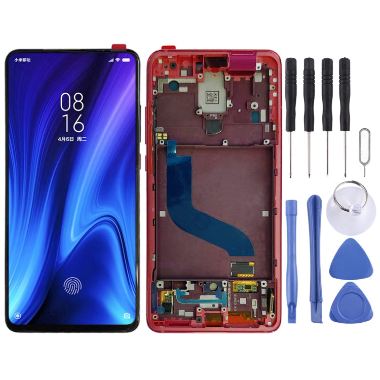 OLED Material LCD Screen and Digitizer Full Assembly with Frame for Xiaomi Redmi K20 / Redmi K20 Pro / 9T Pro