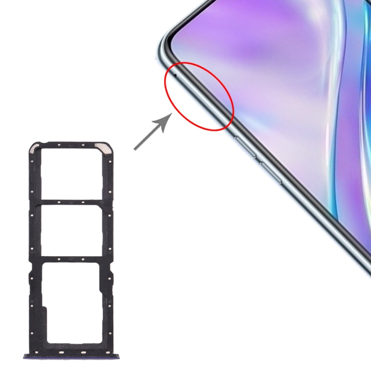 For OPPO Realme X2 SIM Card Tray + SIM Card Tray + Micro SD Card Tray