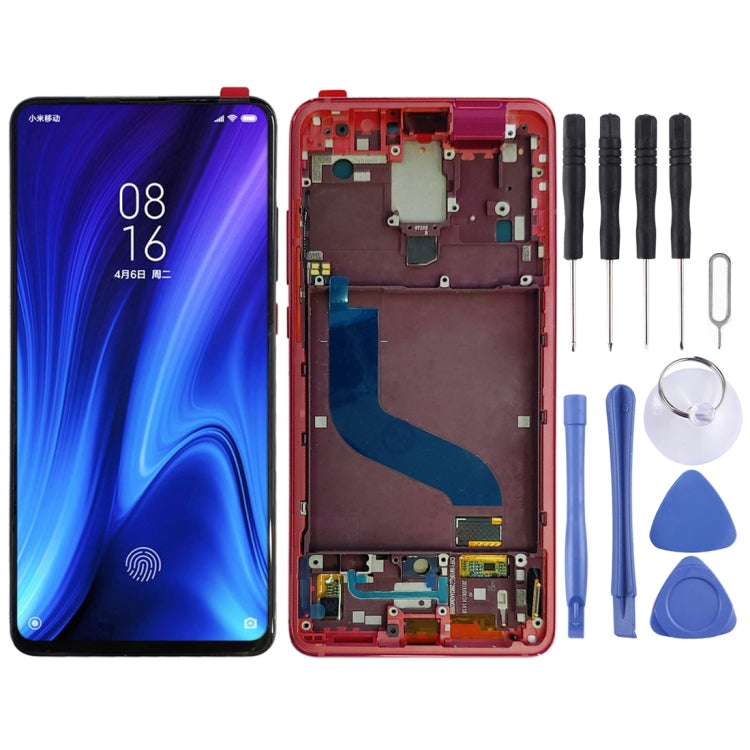 Original AMOLED Material LCD Screen and Digitizer Full Assembly with Frame for Xiaomi 9T Pro / Redmi K20 Pro / Redmi K20