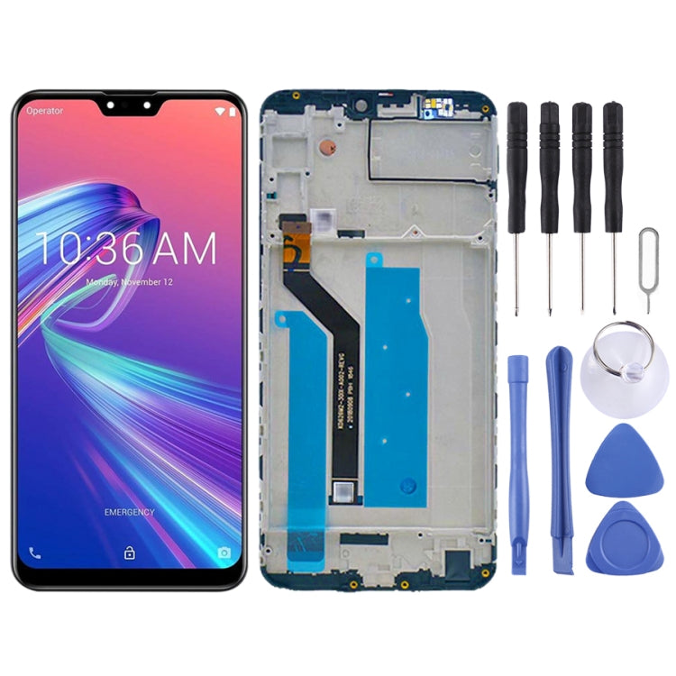 ЖК-экран и дигитайзер в сборе с рамкой для Asus Zenfone Max Pro M2 ZB631KL X01BDA