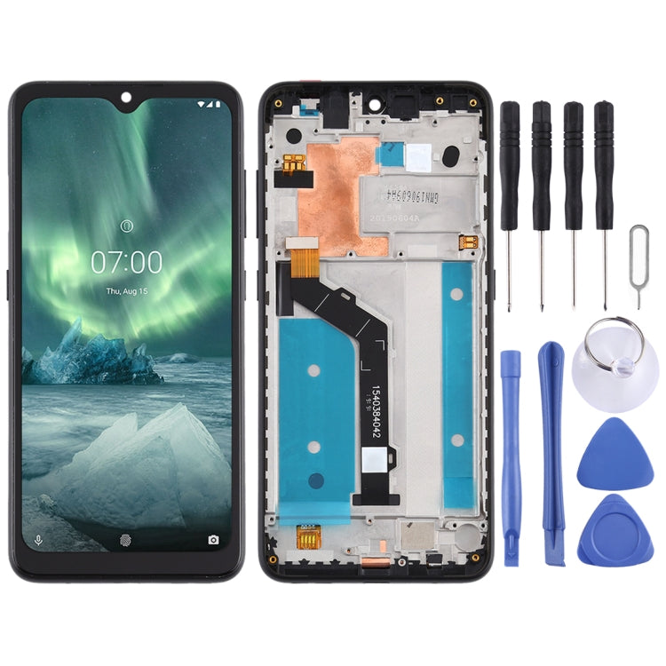 LCD Screen and Digitizer Full Assembly with Frame for Nokia 7.2 TA-1196 My Store