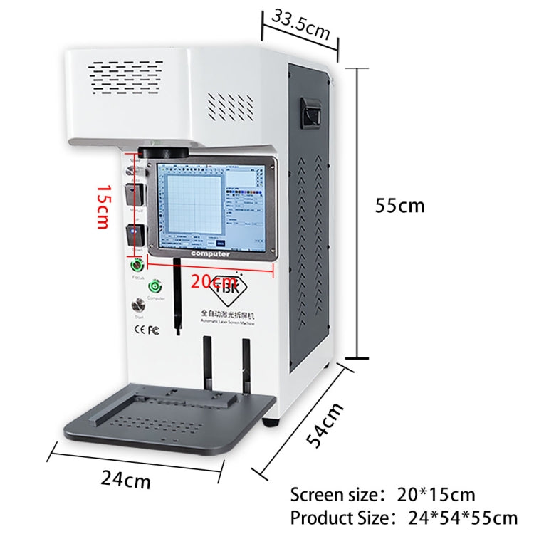 TBK958B Automatic Mini Laser Marking Screen Separater Repair Machine