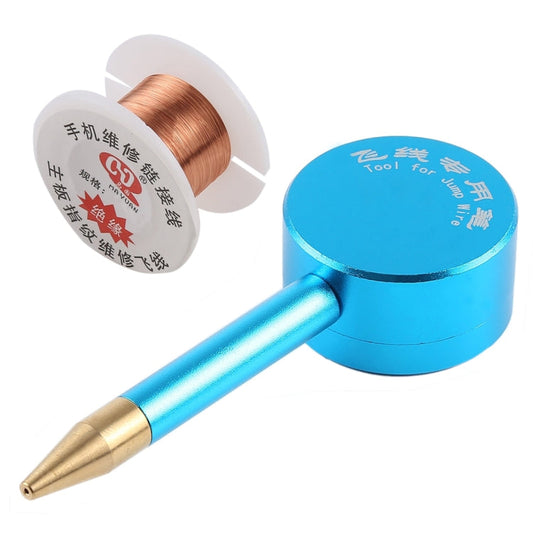 0.02mm Motherboard Fingerprint Jump Fly Wire Box Set Flying Line Pen Spot Welding Fly Wire Repair Tools for iPhone / Samsung / Huawei / Vivo / Xiaomi and Other Smart Phones