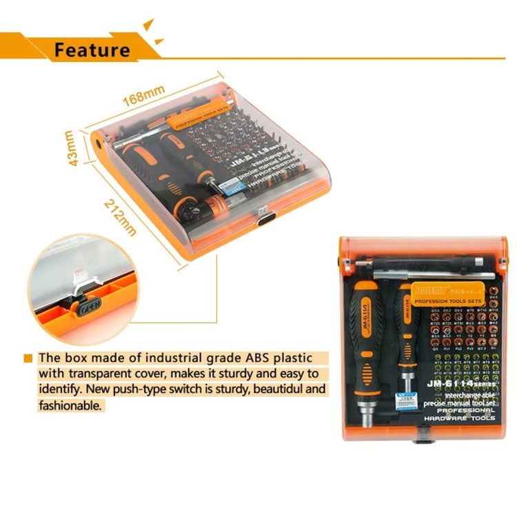 JAKEMY JM-6113 73 in 1 Household Hardware Screwdriver Repair Tool Set My Store