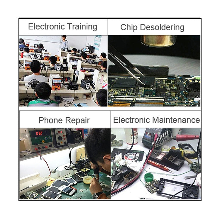 Kaisi K-858D SMD Hot-Air Soldering Station LED Digital Display Support Controllable Temperature for Desoldering + Air Nozzles, EU Plug