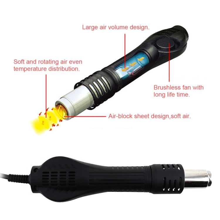 Kaisi K-858D SMD Hot-Air Soldering Station LED Digital Display Support Controllable Temperature for Desoldering + Air Nozzles, EU Plug