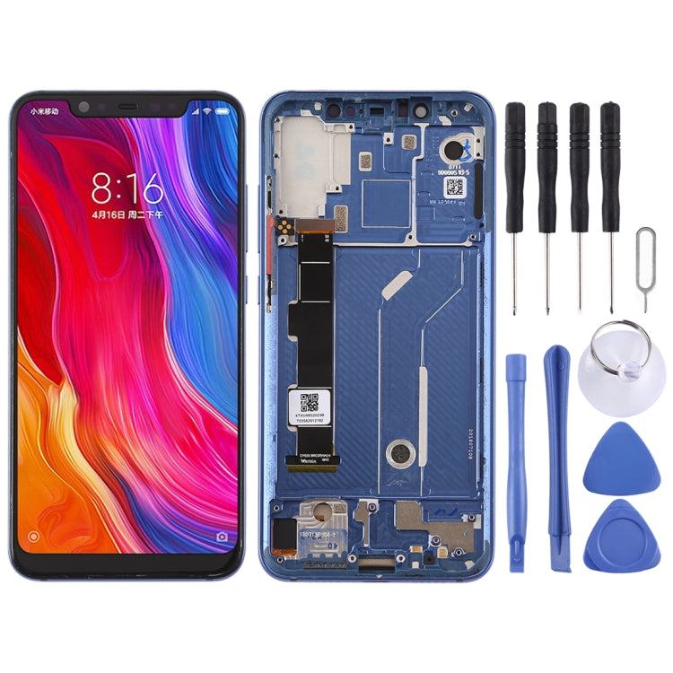 LCD Screen and Digitizer Full Assembly with Frame & Side Keys for Xiaomi Mi 8