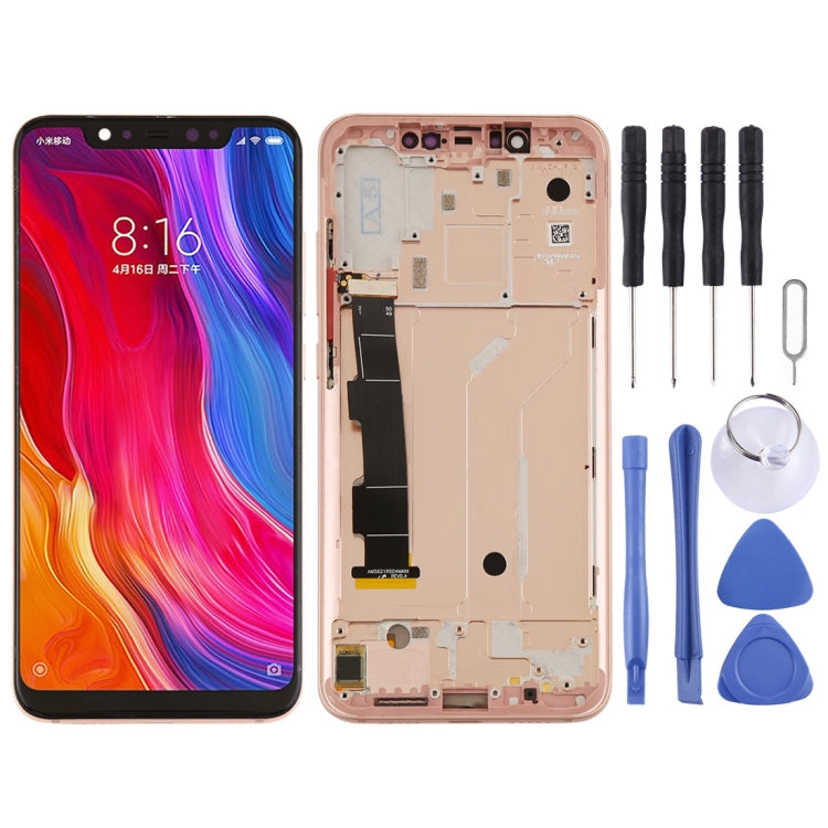 LCD Screen and Digitizer Full Assembly with Frame & Side Keys for Xiaomi Mi 8