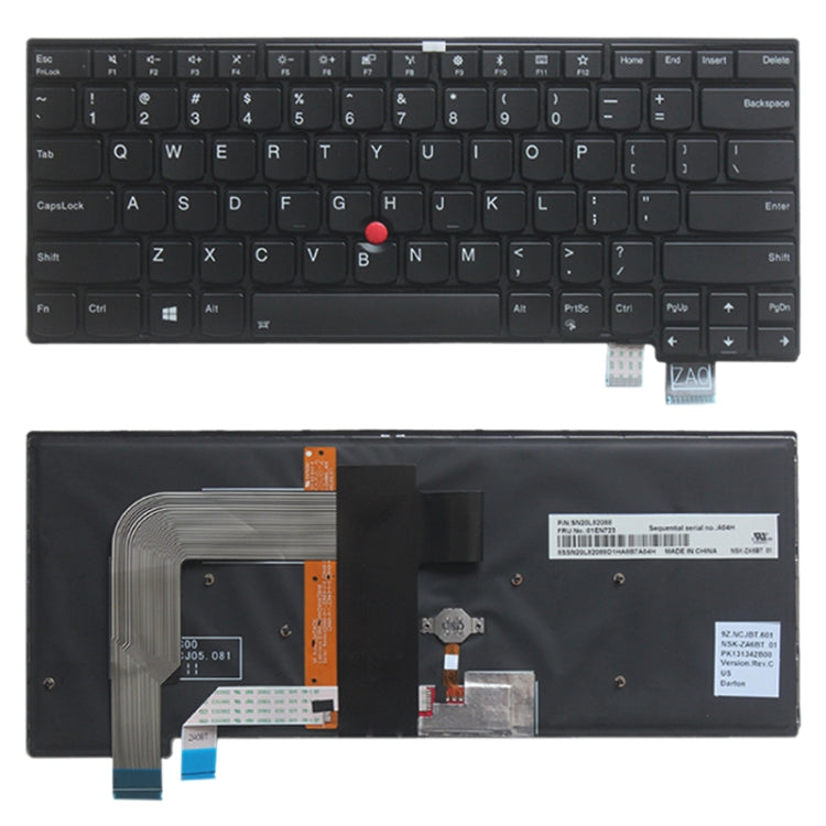 US Keyboard with Backlight for Lenovo Thinkpad T460S T470S My Store