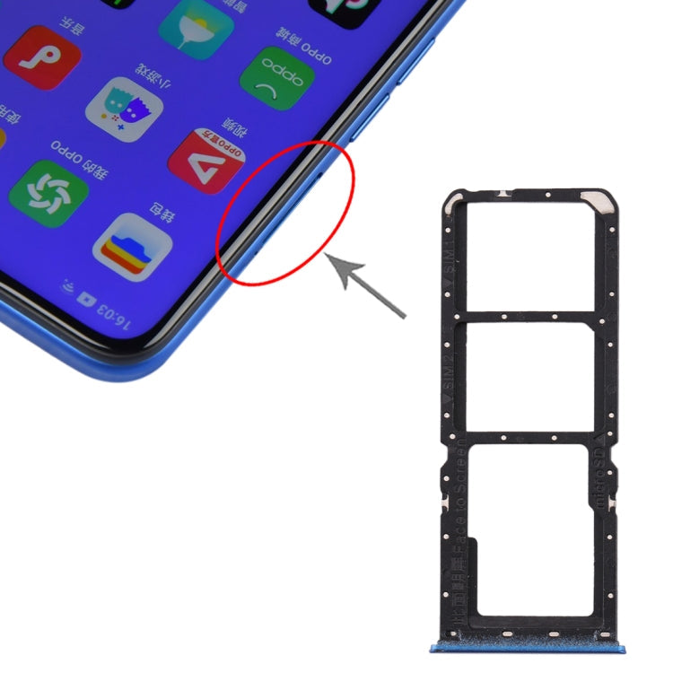 For OPPO A11x/A11/A9(2020)/A5(2020) SIM Card Tray + SIM Card Tray + Micro SD Card Tray