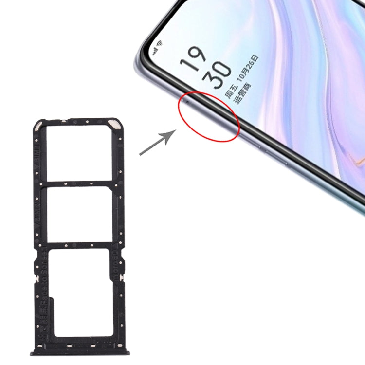 For OPPO A11 SIM Card Tray + SIM Card Tray + Micro SD Card Tray