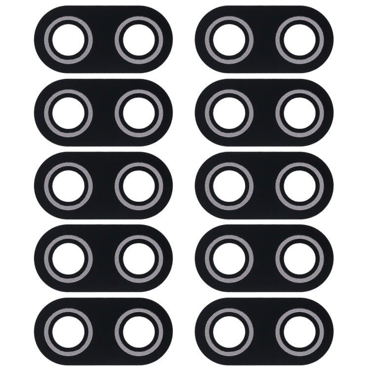 10 PCS Back Camera Lens Cover for Asus ZenFone Max Plus(M1) X018DC Pegasus 4s ZB570TL 5.7 inch (Black)