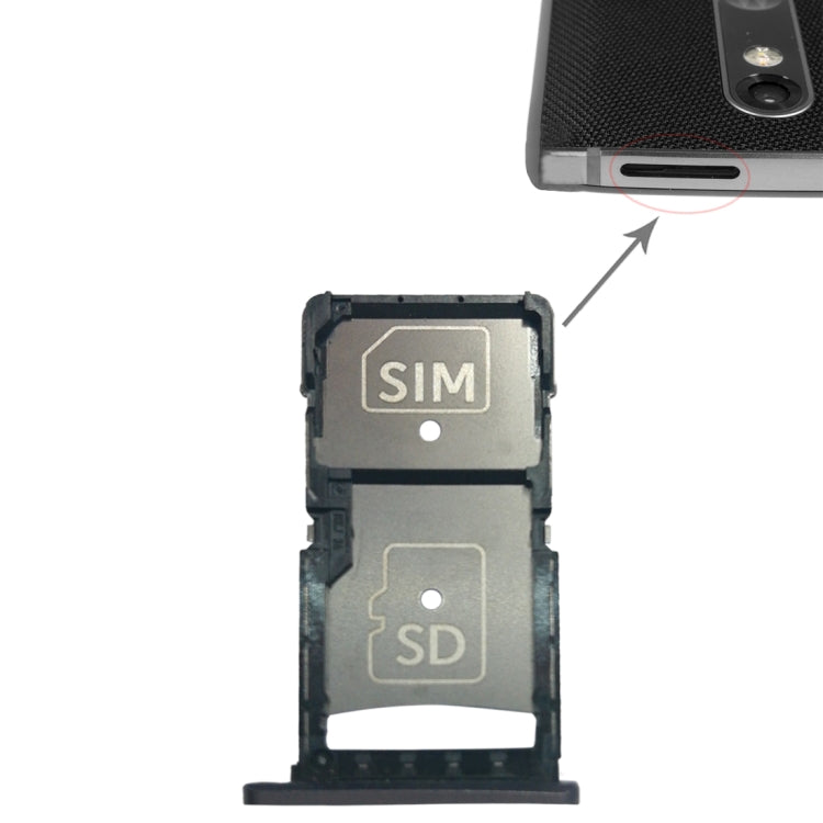 SIM Card Tray + Micro SD Card Tray for Motorola Droid Turbo 2 / XT1585 My Store