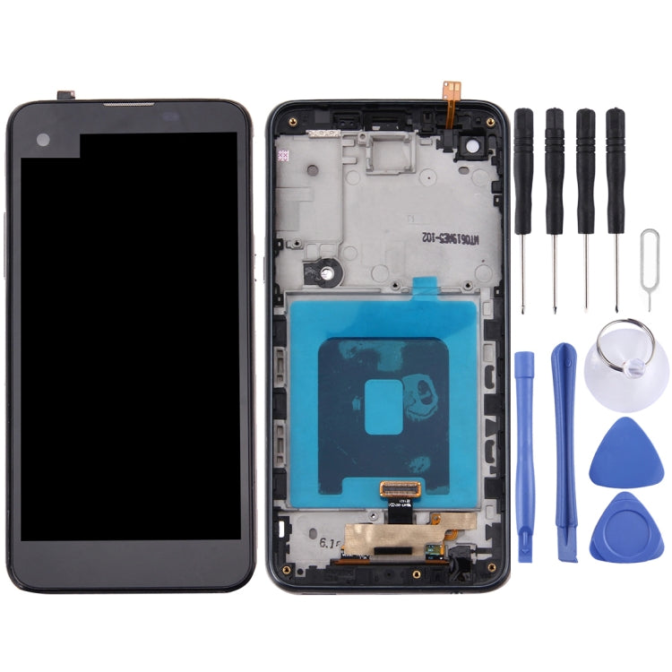 for LG X Screen / K500 LCD Screen and Digitizer Full Assembly with Frame