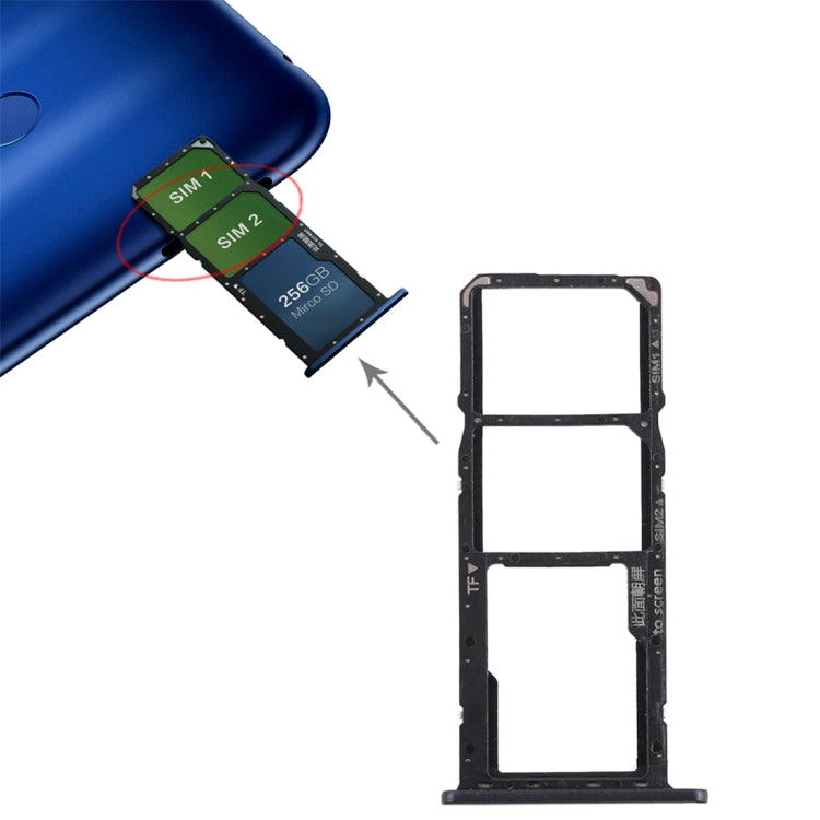 SIM Card Tray + Micro SD Card Tray for Huawei Honor 8C