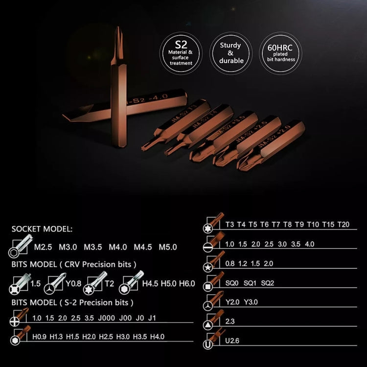 JAKEMY JM-8166 61 in 1 Screwdriver kits Repair Hand Tools Kit