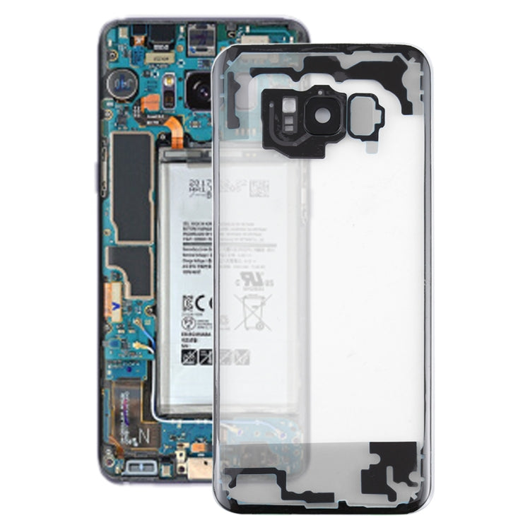 For Samsung Galaxy S8 + / G955 G955F G955FD G955U G955A G955P G955T G955V G955R4 G955W G9550 Transparent Battery Back Cover with Camera Lens Cover