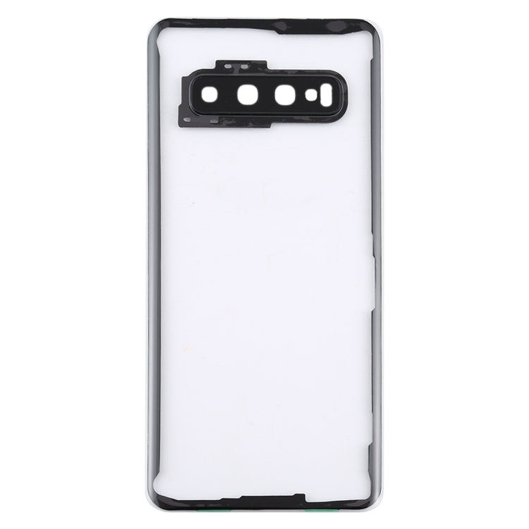 For Samsung Galaxy S10 G973F/DS G973U G973 SM-G973 Transparent Battery Back Cover with Camera Lens Cover