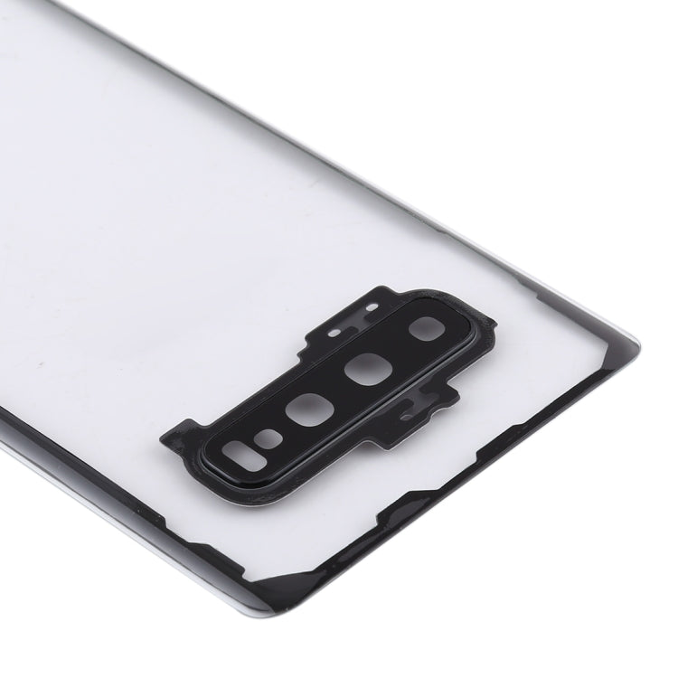 For Samsung Galaxy S10+ SM-G9750 G975F Transparent Battery Back Cover with Camera Lens Cover